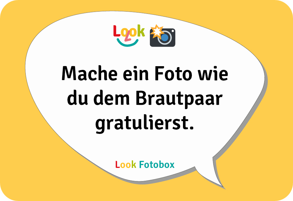 Look-Fotobox - Fotoaufgaben für die Gäste, Hochzeit