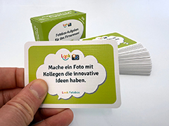 Look-Fotobox - Fotoaufgaben für die Gäste, Teambuilding auf Firmenevents