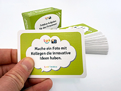 Look-Fotobox - Fotoaufgaben für die Gäste, Teambuilding auf Firmenevents